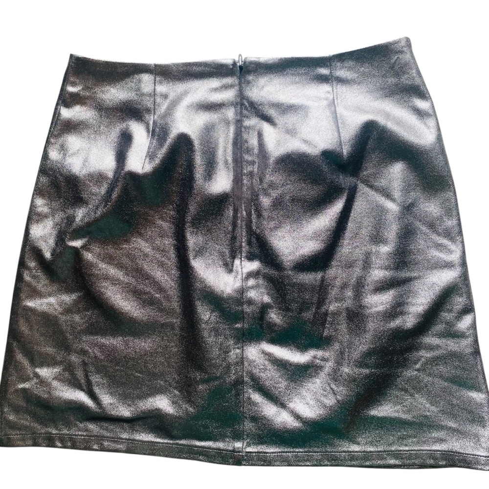Lovers + Friends Back To Basics Mini Skirt Silver Metallic - Picture 6 of 8